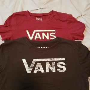 2 Van's logo tees